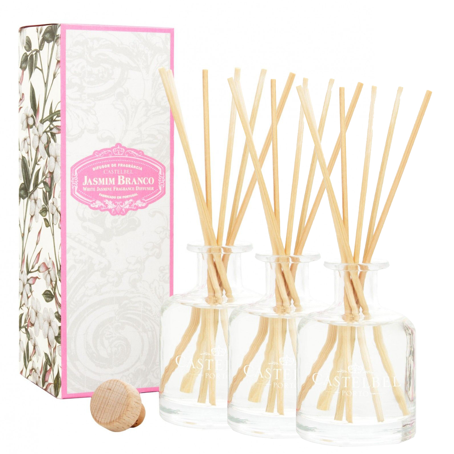 3 WHITE JASMINE CASTELBEL  DIFFUSERS 100mL