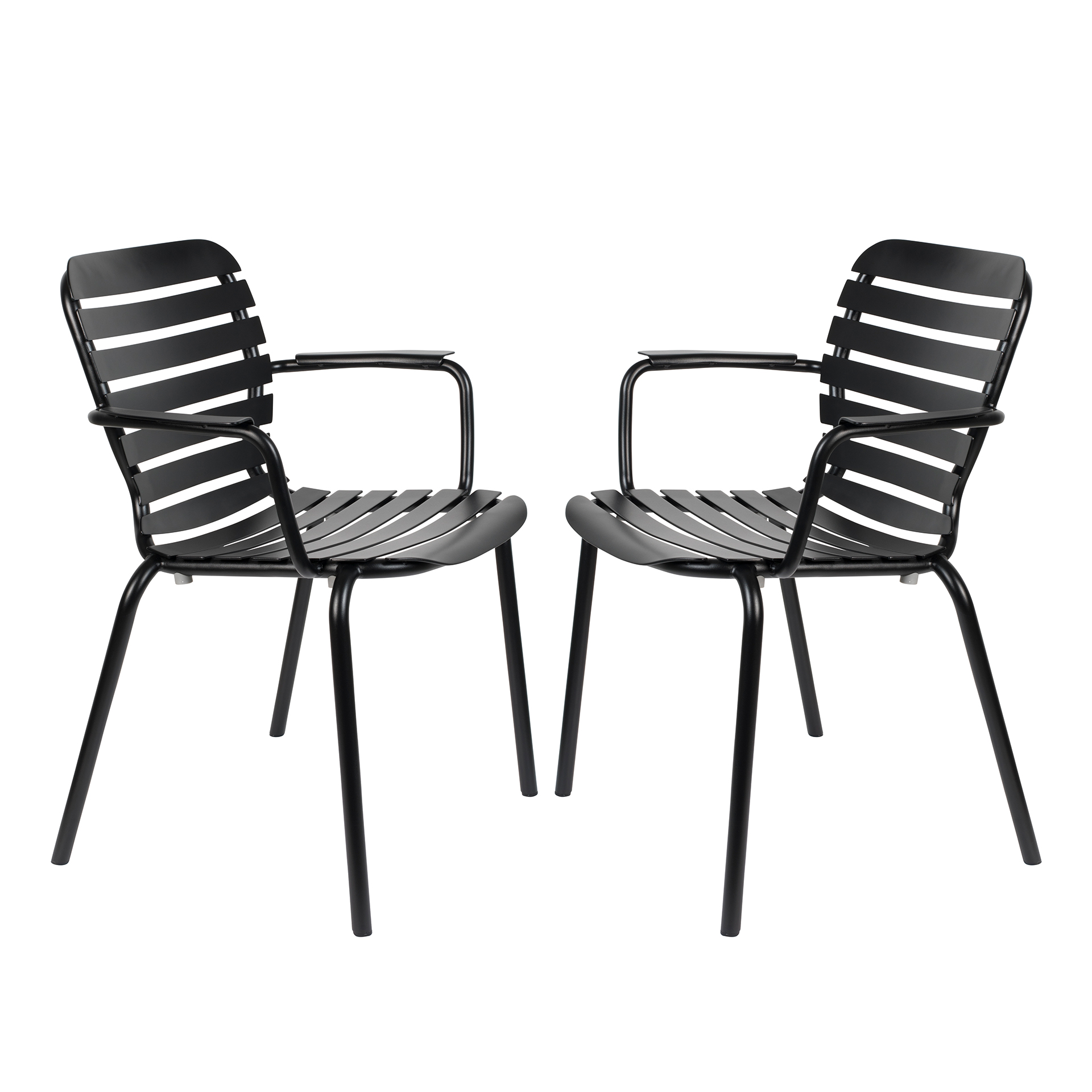 VONDEL BLACK SET OF 2 OUTDOOR CHAIRS