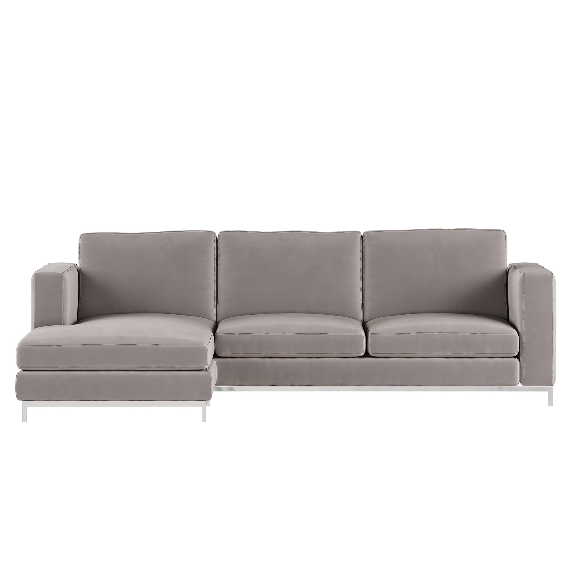 BATALHA  KHAKI SOFA WITH CHAISE LONGUE