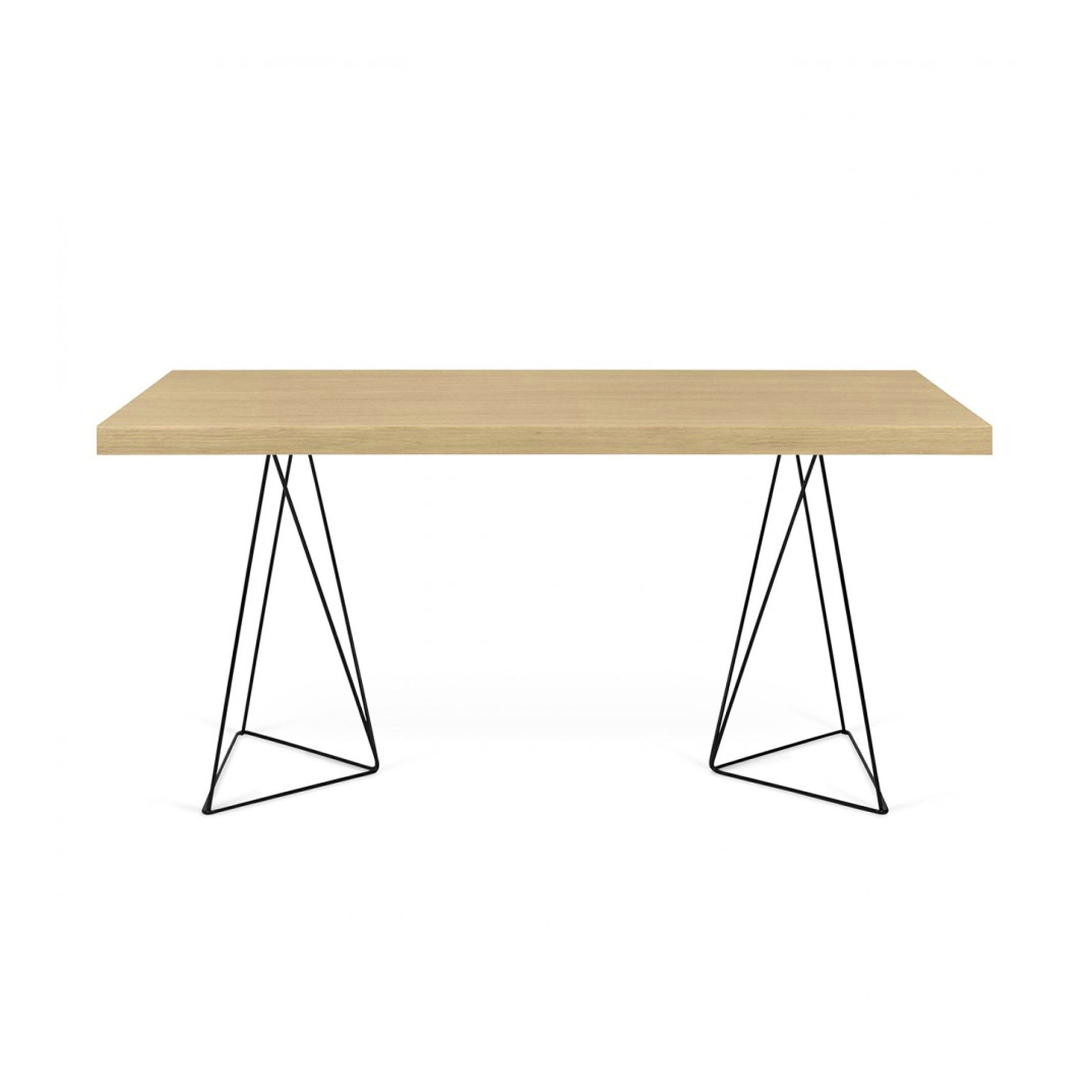 MULTI TRESTLES OAK DESK